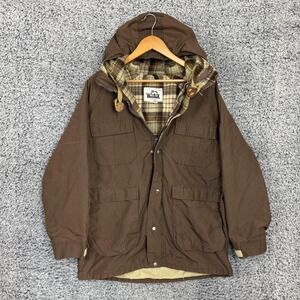 Vintage Woolrich Jacket Mens Large Hooded Wool Lined Field Chore Barn Coat 80s